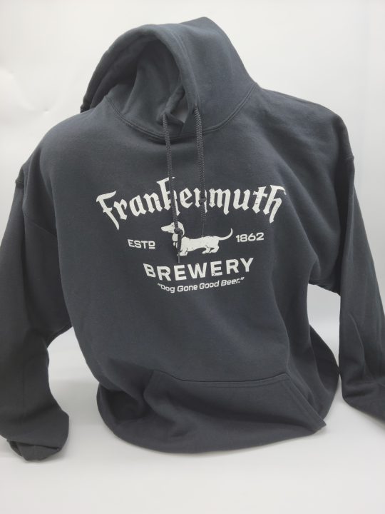 Black Hoodie – Distressed White Logo