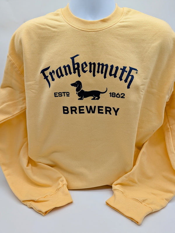 Crewneck – Yellow Haze with Navy Logo