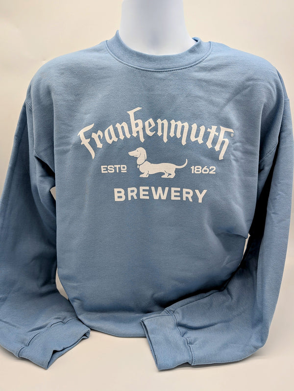 Crewneck – Stone Blue with White Logo